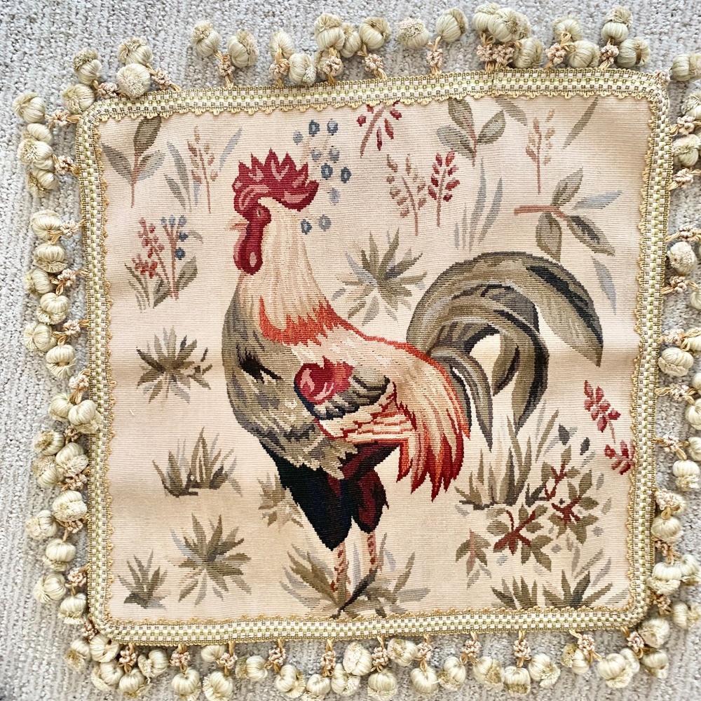 Handloomed hand died Needle Point Pillow Cover